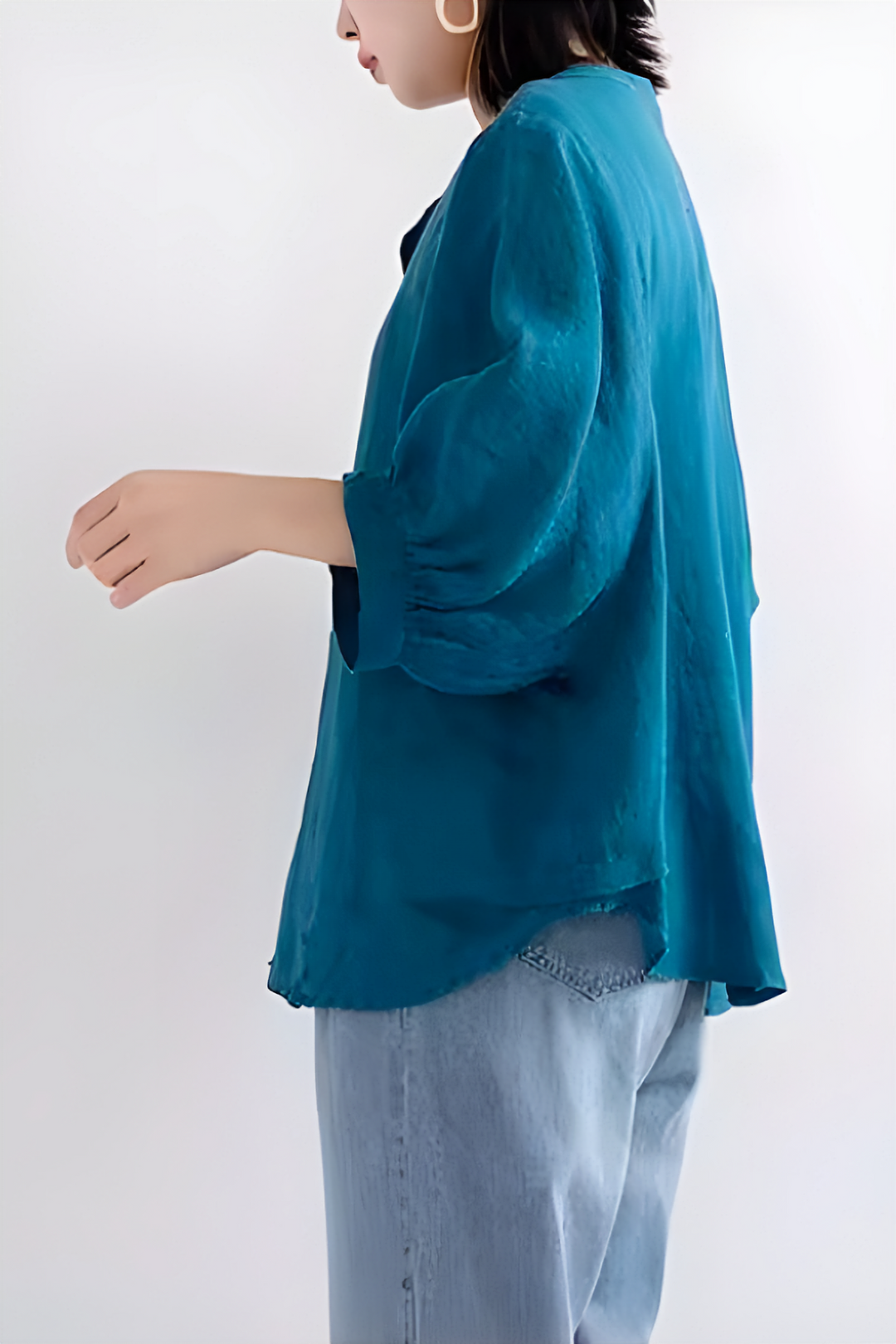 Blusa Relajada de Lino Fresco