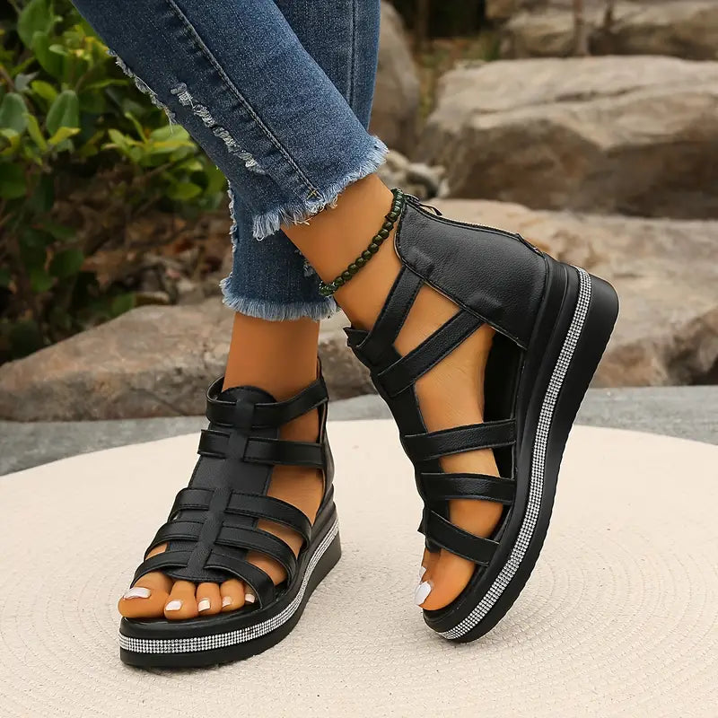 CHLOE - Sandalias Elegantes con Tacón Cuña