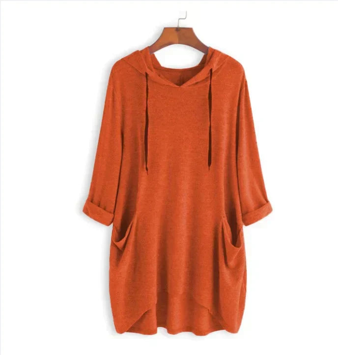 Helen - Sudadera de mujer lisa con bolsillo único