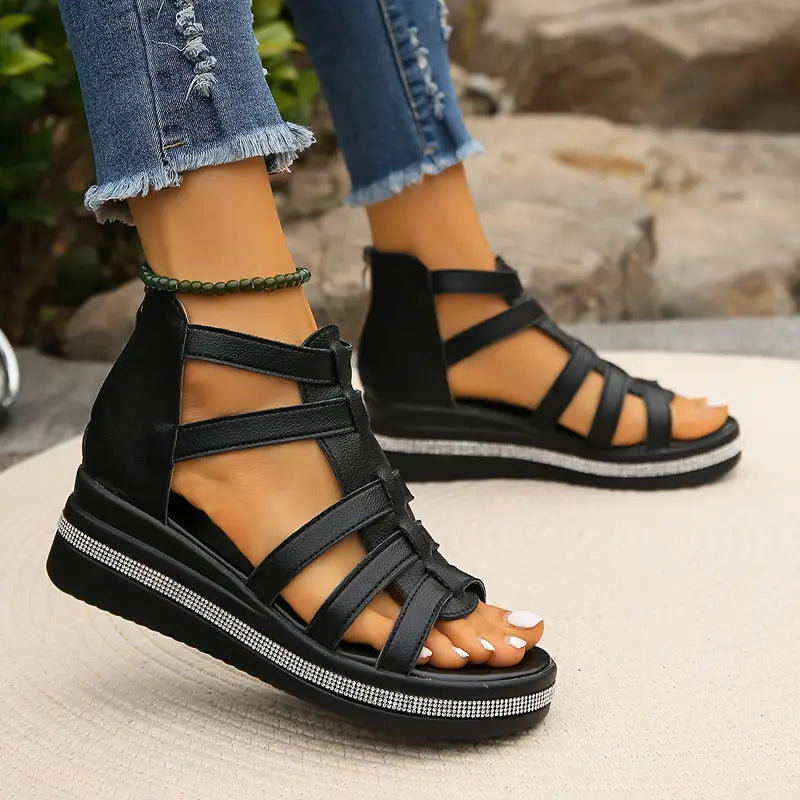 CHLOE - Sandalias Elegantes con Tacón Cuña
