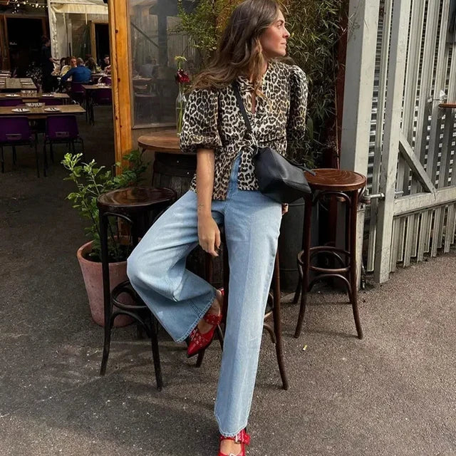 Top Chic de Primavera con Leopardo