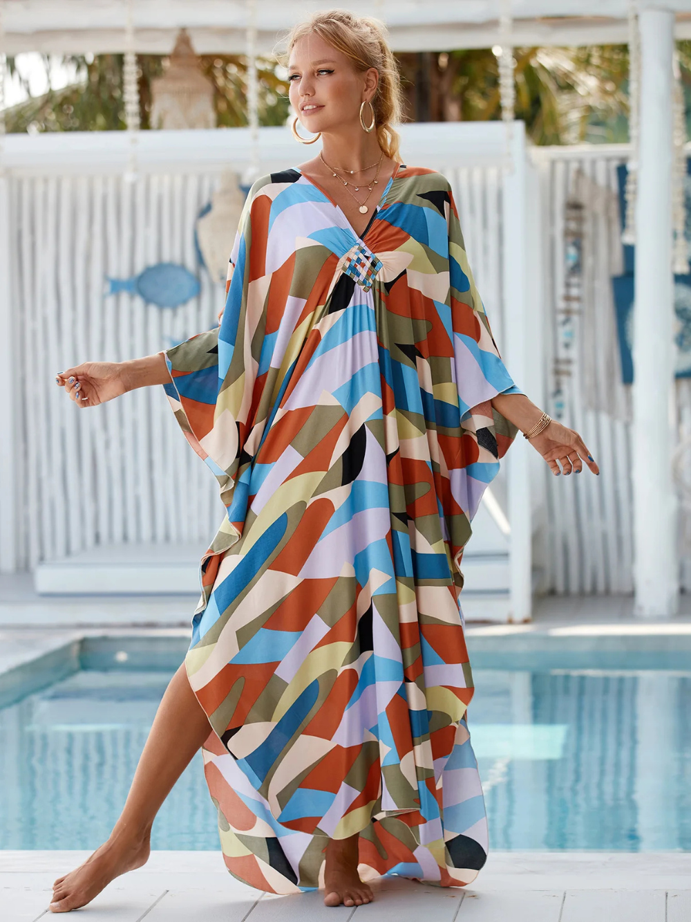 Zara | Túnica de baño bohemia y liviana