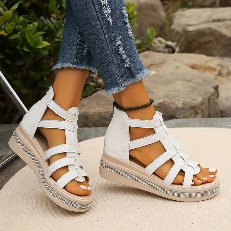CHLOE - Sandalias Elegantes con Tacón Cuña