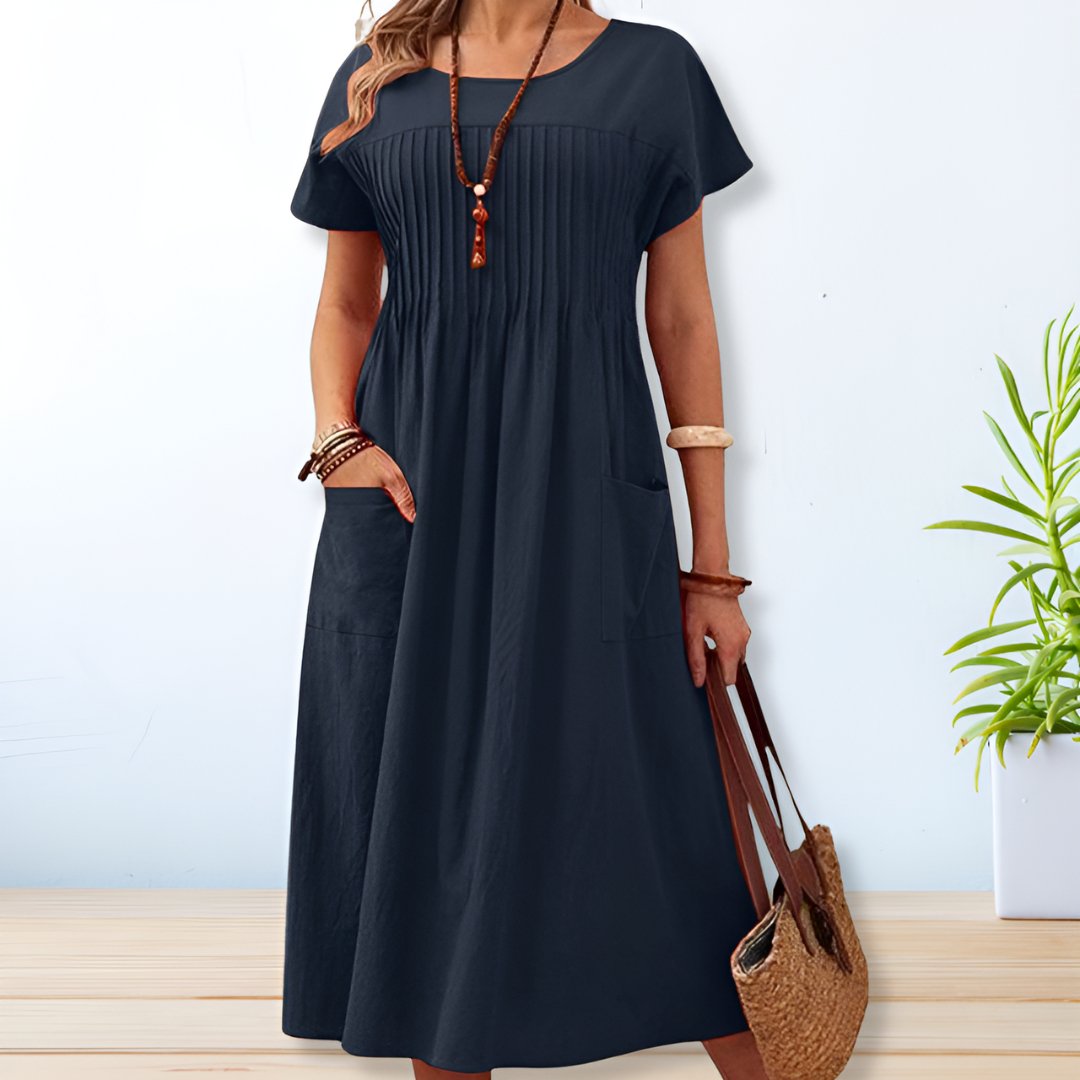 Vestido de día de ajuste relajado Ruby