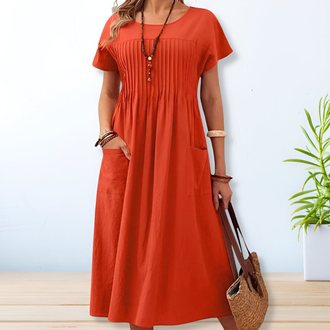 Vestido de día de ajuste relajado Ruby