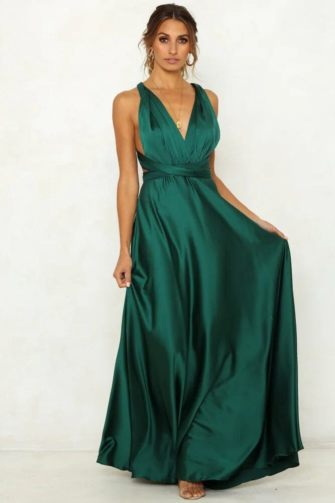 Amelia™ | Elegante Vestido Maxi de Satén