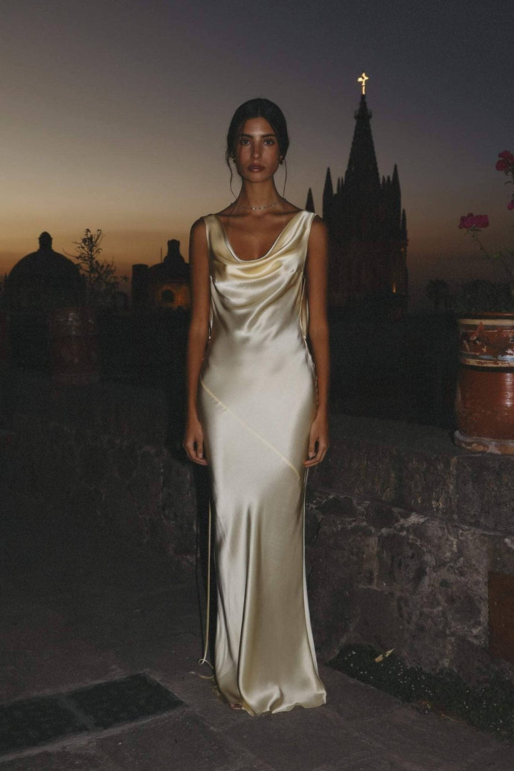 Charlotte™ | Elegante Vestido Maxi de Seda con Espalda Abierta