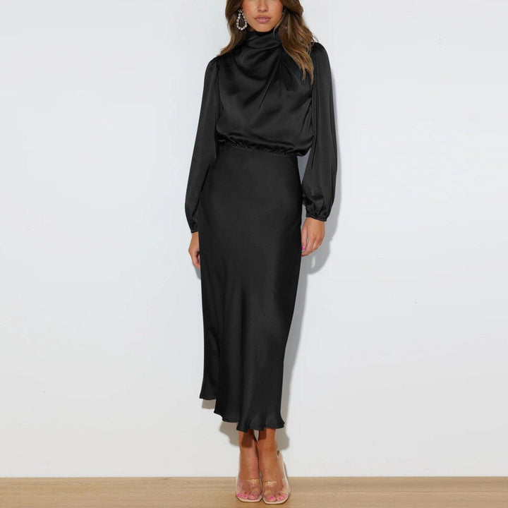 Evelyn™ | Elegante Vestido de Seda con Mangas Largas