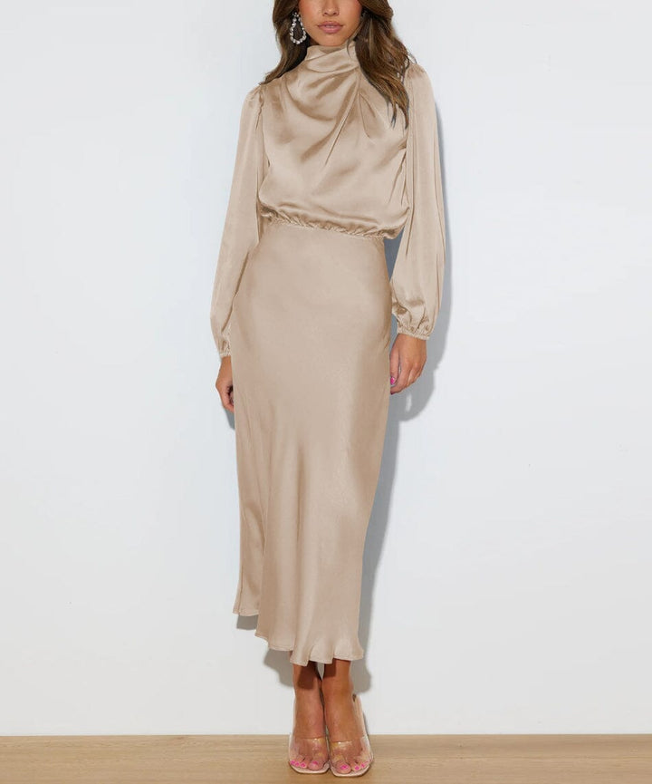 Evelyn™ | Elegante Vestido de Seda con Mangas Largas