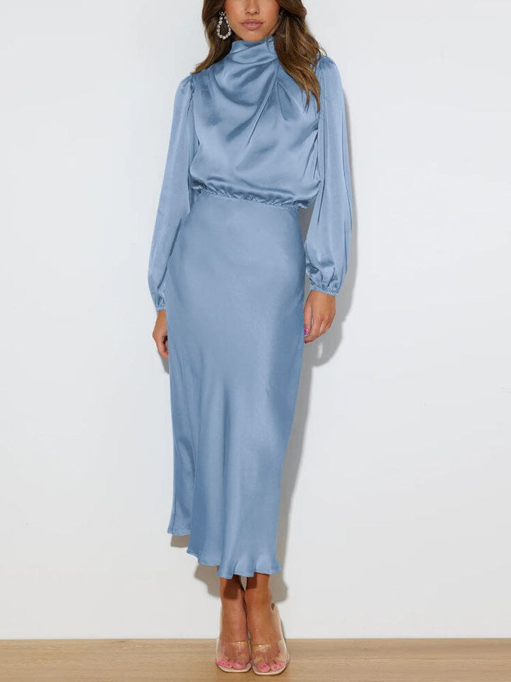 Evelyn™ | Elegante Vestido de Seda con Mangas Largas