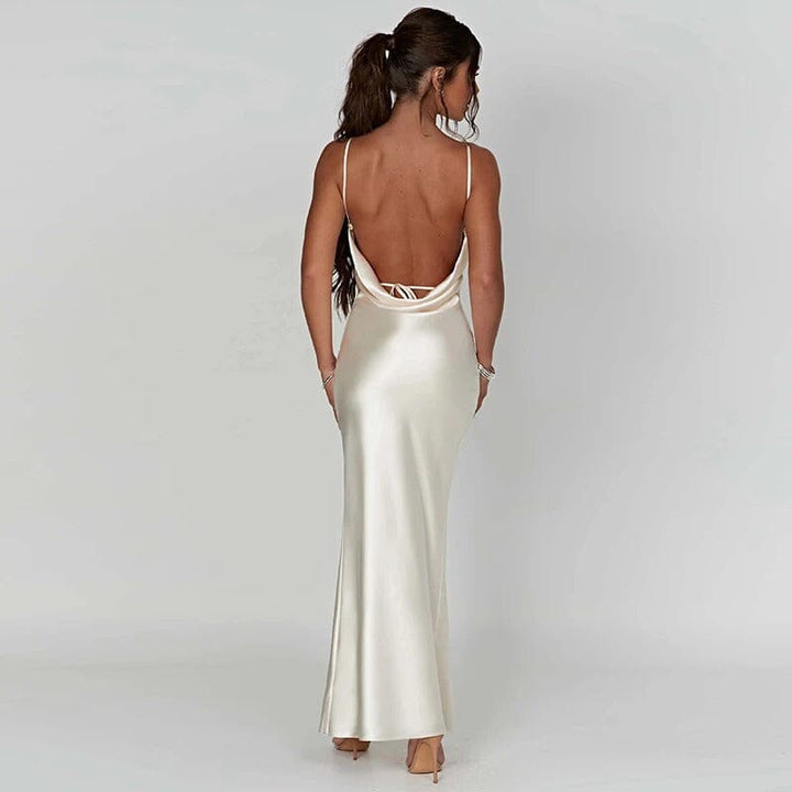 Lily™ | Vestido Maxi de Satén con Tiras de Espagueti