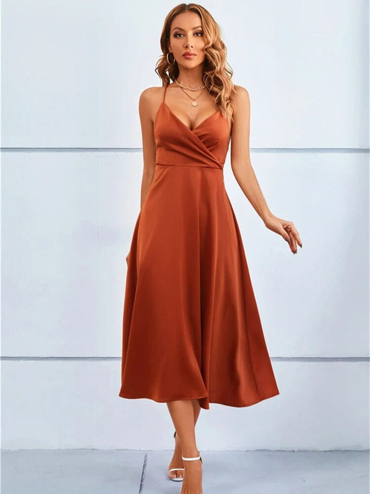 Mia™ | Vestido Maxi de Seda Sin Tirantes Luxe