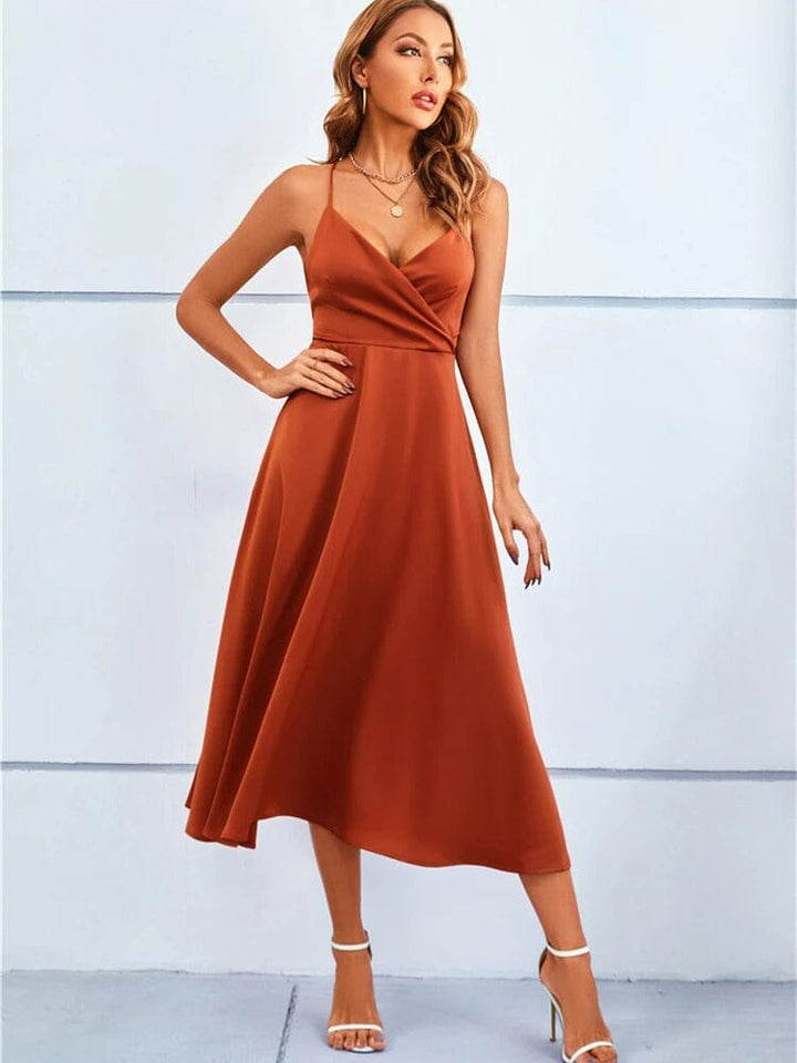 Mia™ | Vestido Maxi de Seda Sin Tirantes Luxe