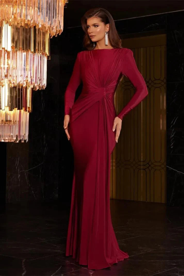 Michaela™ | Vestido Maxi de Manga Larga con Torcido Frontal Elegante