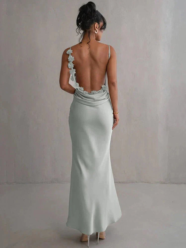 Nina™ | Vestido de fiesta de lujo en seda con volantes