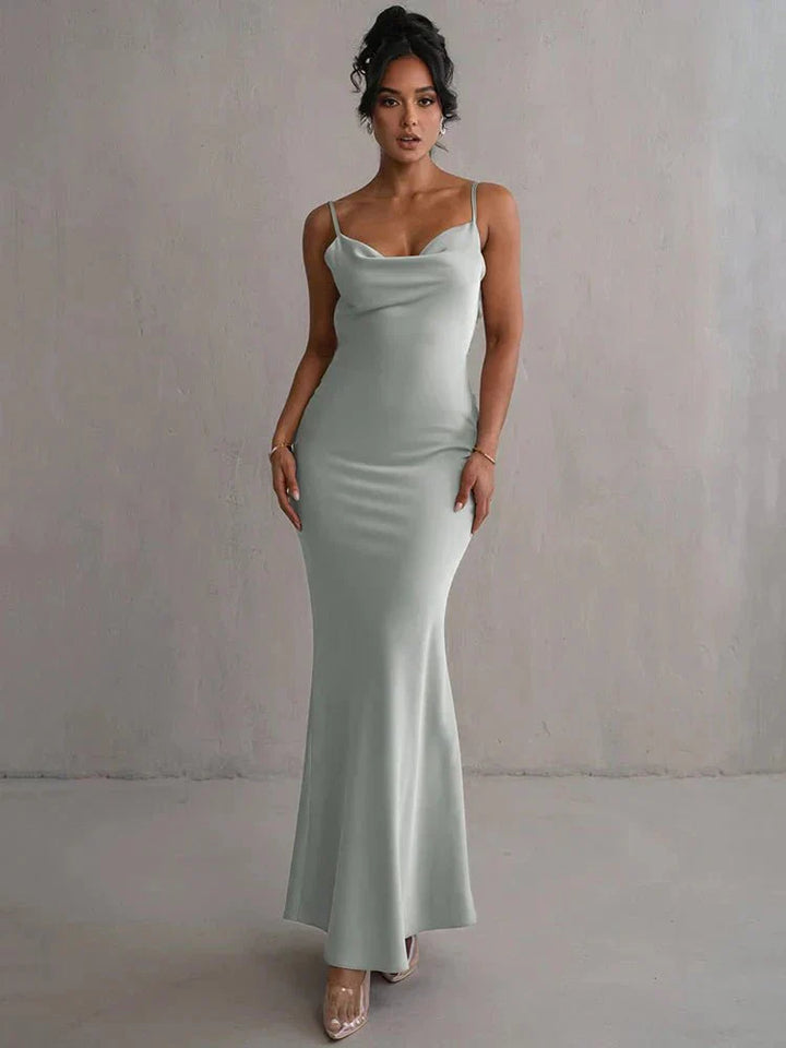 Nina™ | Vestido de fiesta de lujo en seda con volantes