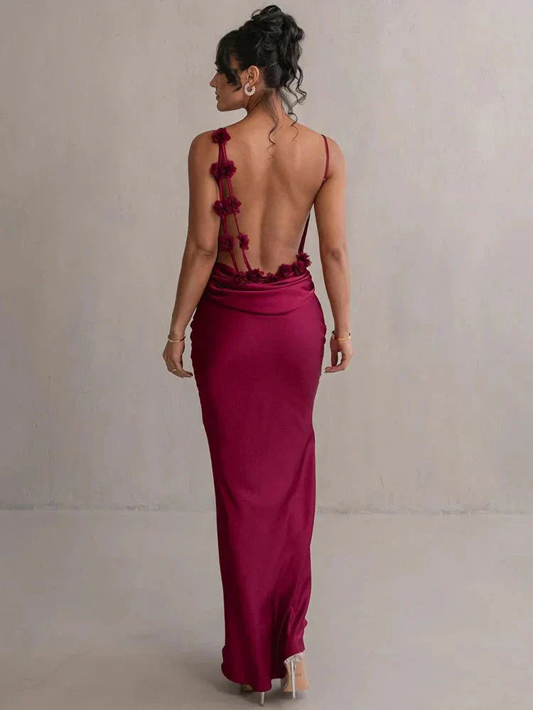 Nina™ | Vestido de fiesta de lujo en seda con volantes