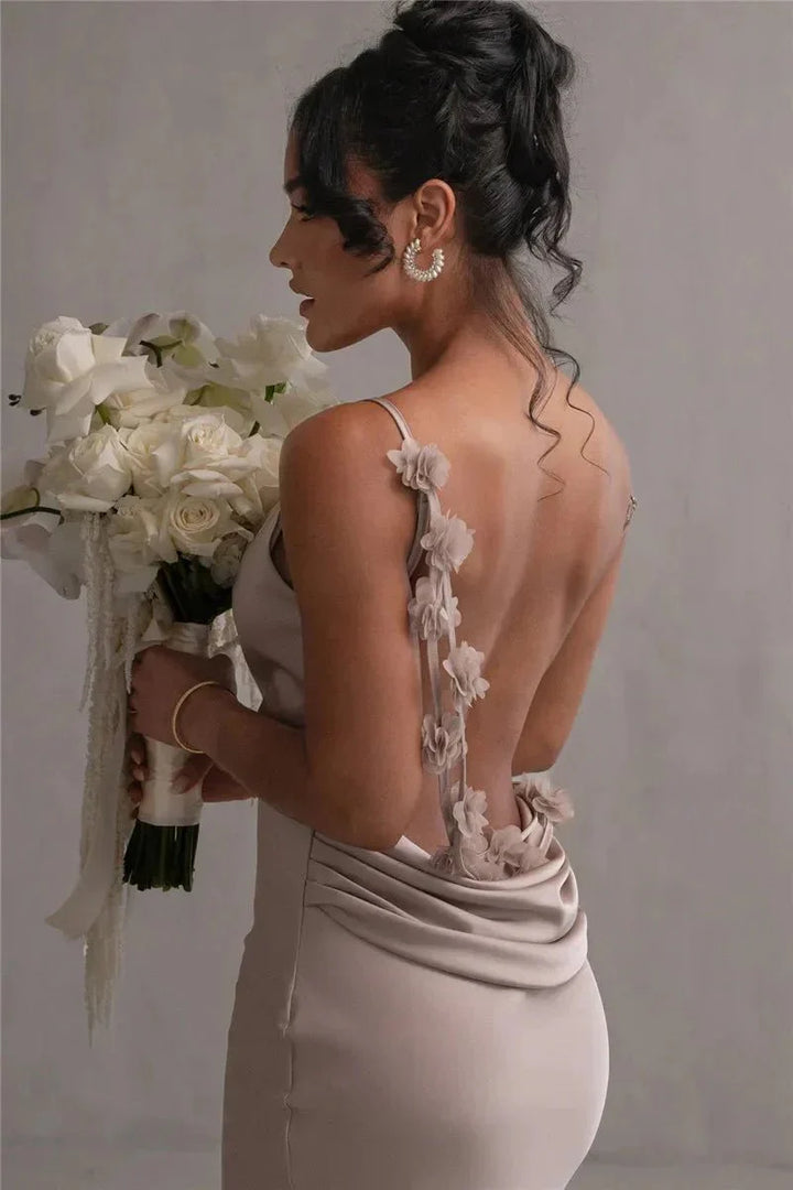 Nina™ | Vestido de fiesta de lujo en seda con volantes