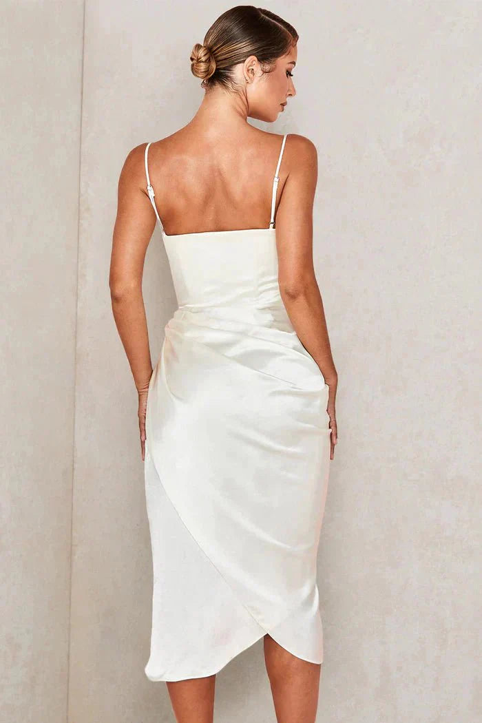 Scarlett™ | Luxe Vestido Maxi de Seda con Corsé