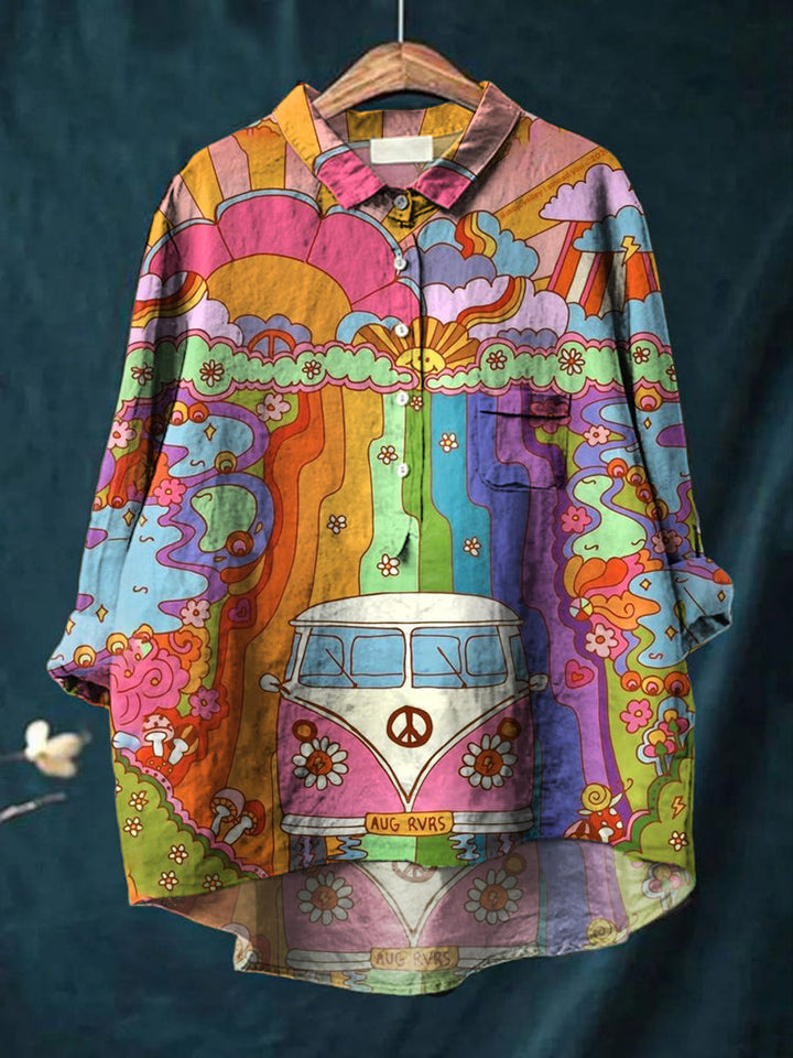 Camisa de arte hippie retro Anna™
