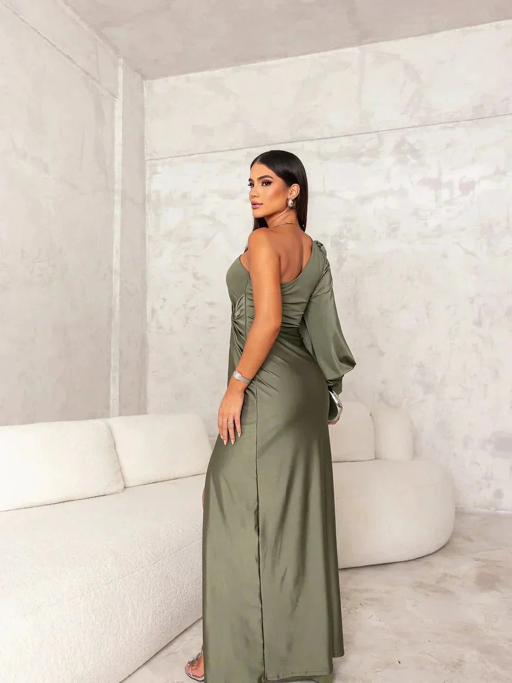 Victoria™ | Elegante Vestido de Seda con Abertura